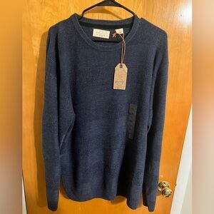 NWT Men’s Weatherproof Vintage Blue Knit Sweater XXL Big & Tall